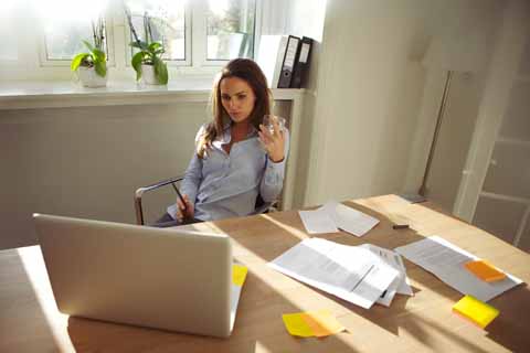 Woman working