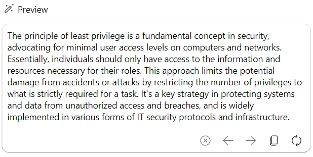 Copilot AI definition of principle of least privilege