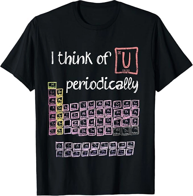 Periodic table Valentine's Day t-shirt